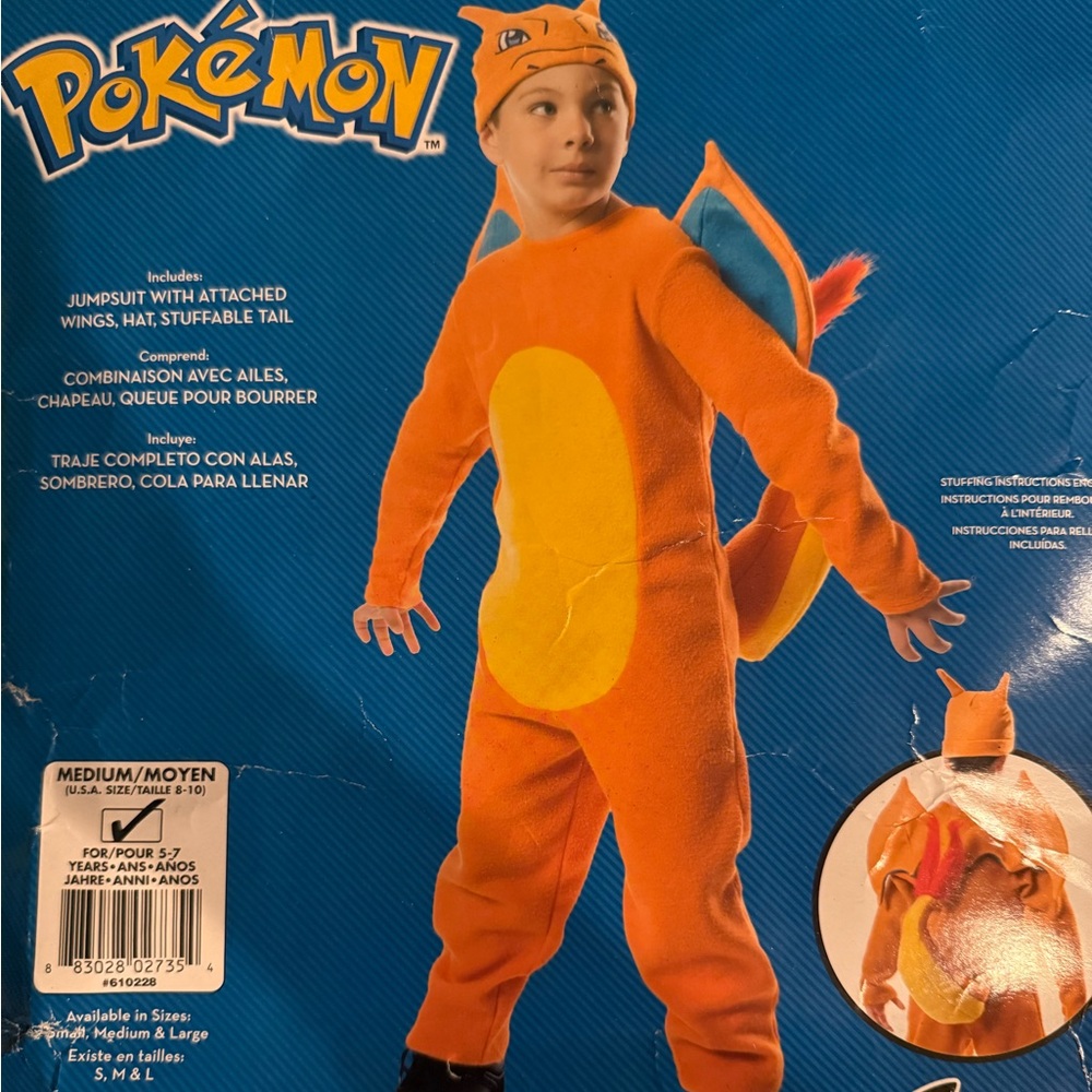 Pokémon Charizard Kids Costume - Orange